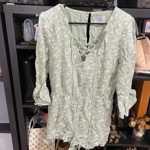 cute mint green rompers